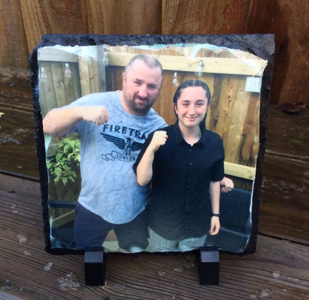 Personalised Photo Slate - Square 14x14cm